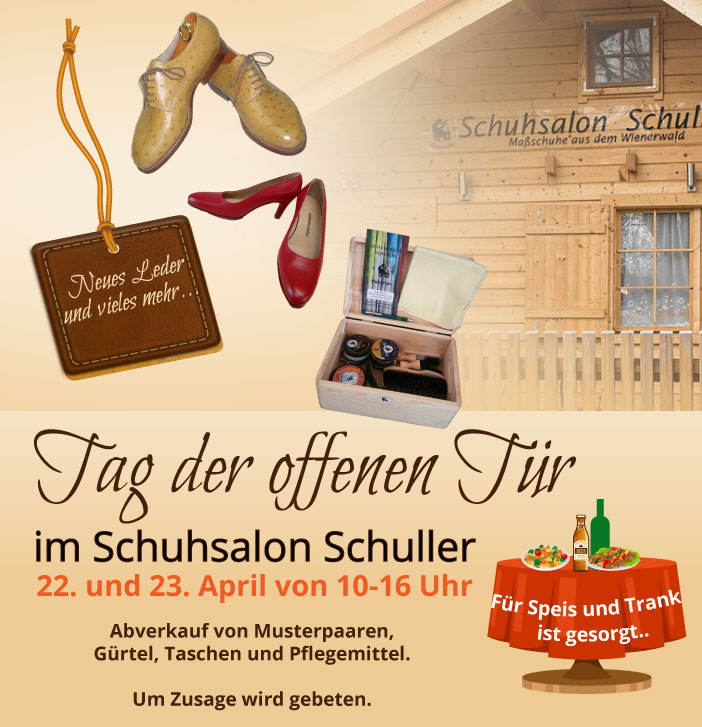 Einladung zum TAg der offenen Tür bei Schuhsalon Schuller